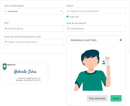 Principais funcionalidades tela intellisign